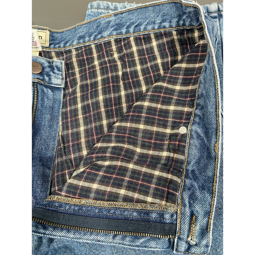 LL‎ BEAN DOUBLE L FLANNEL LINED Natural Fit Comfort Waist Denim 40x32 Jeans